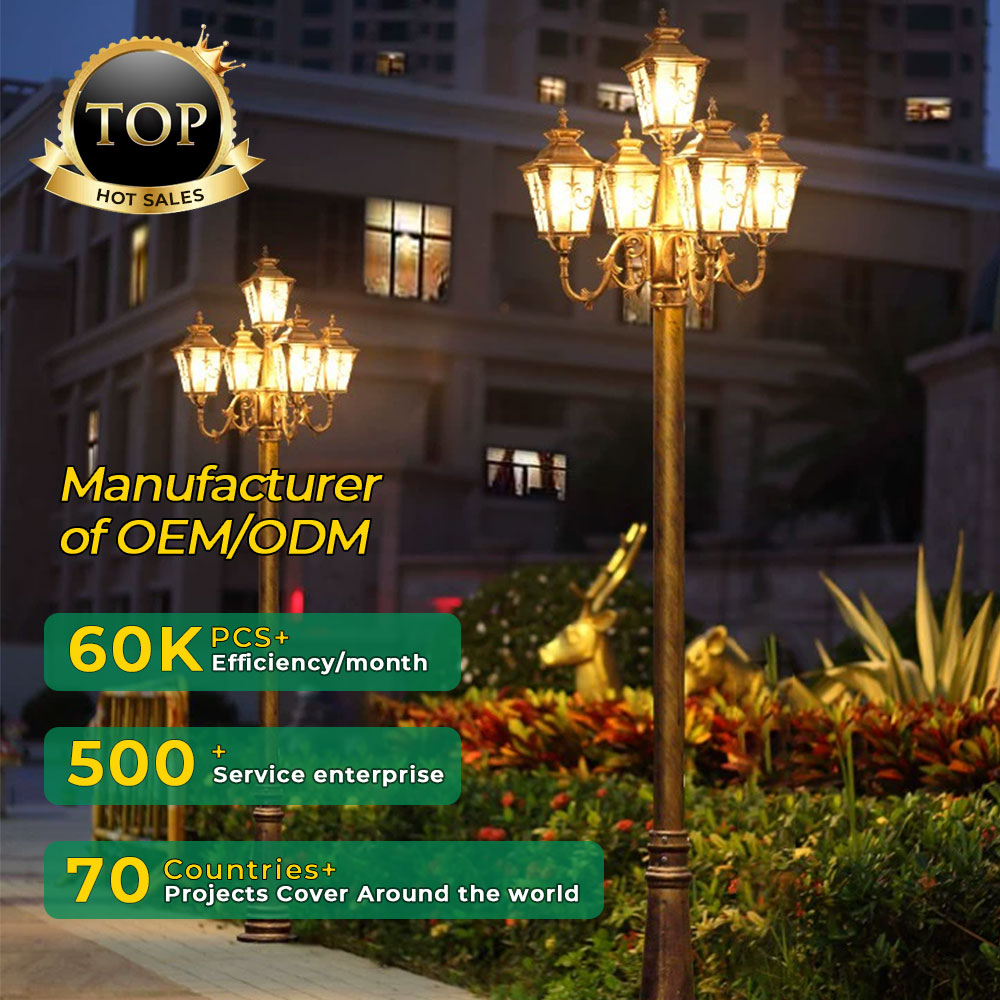 Outdoor Lighting Poles - Lampu Tiang Taman Klasik 5 Kepala
