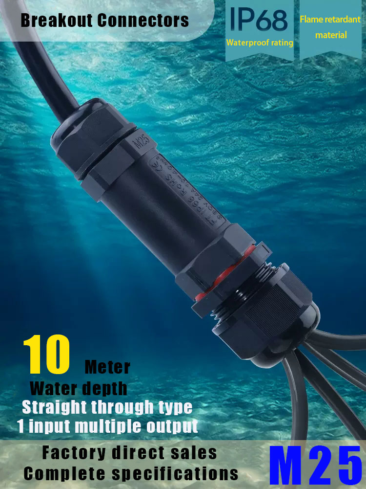 Outdoor Lighting Connectors - IP68 konektor tahan air, jenis perakitan