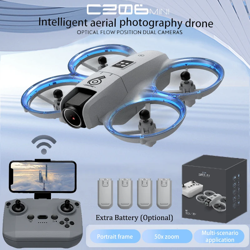 Outdoor Lighting Battery Operated - Drone Quadcopter RC Mini CZ06 -