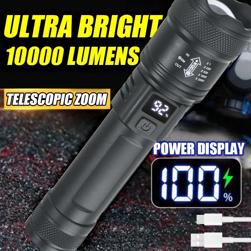 Outdoor Lighting Poles - Lampu senter LED kuat 9900LM, lentera