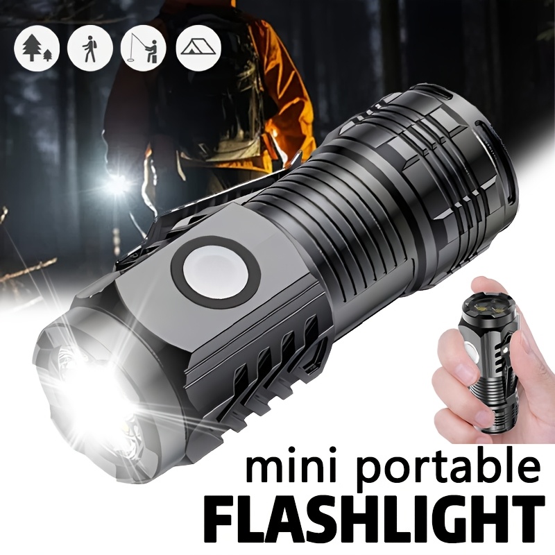 Outdoor Lighting Black - Senter Mini 3LED dengan Klip Pena,