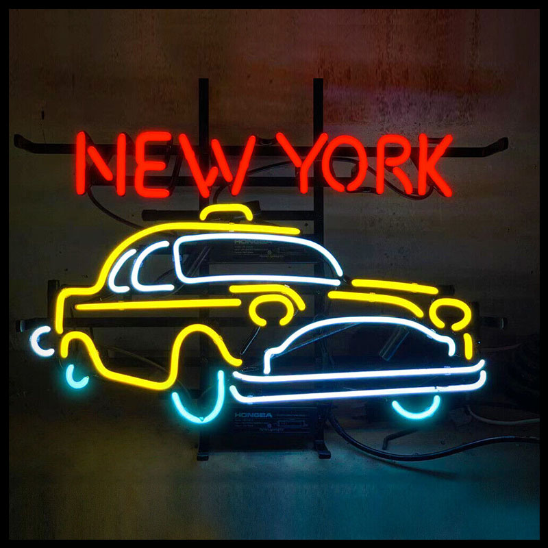 Outdoor Lighting York - Tanda Neon untuk New York taksi
