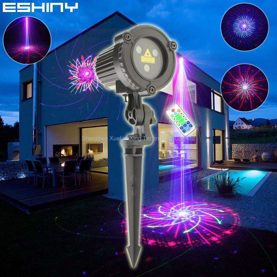 Outdoor Lighting Linear - ESHINY RGB lampu Laser lanskap bergerak