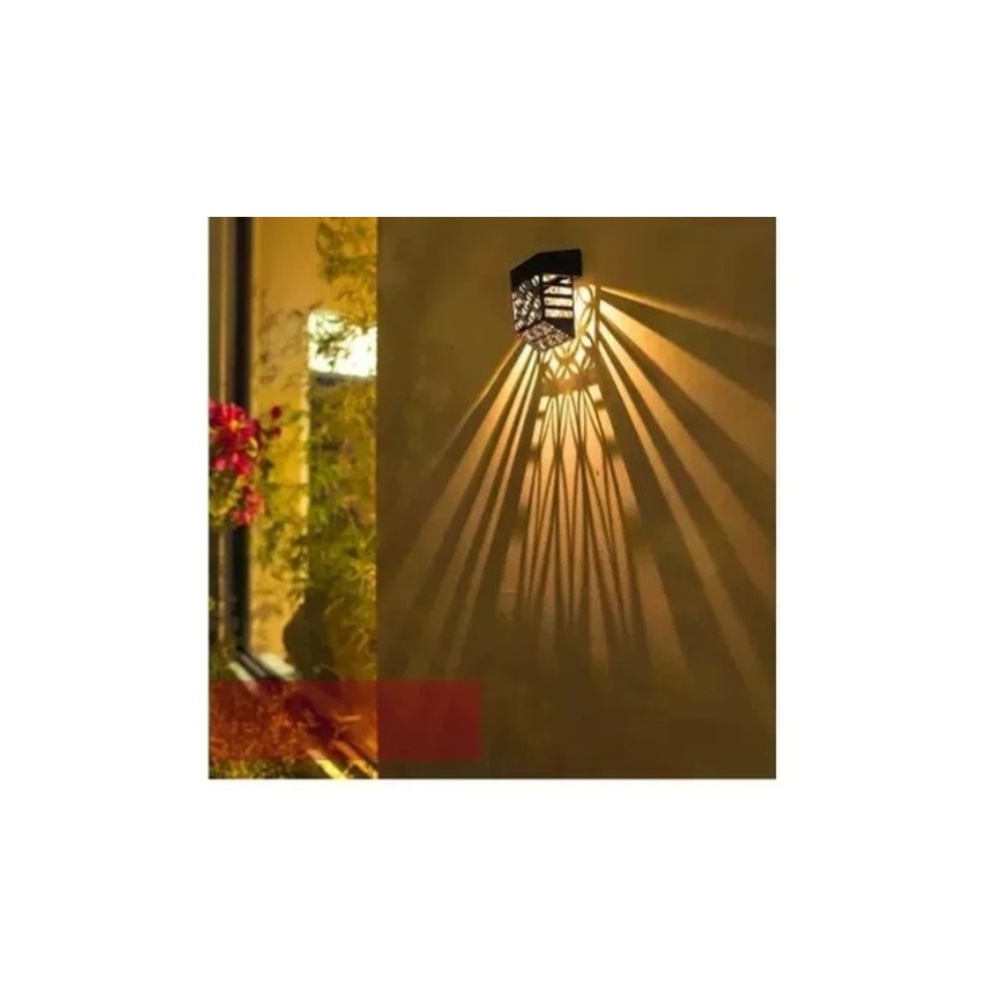 Outdoor Lighting Black - Lampu Pagar Taman LED Tenaga Surya