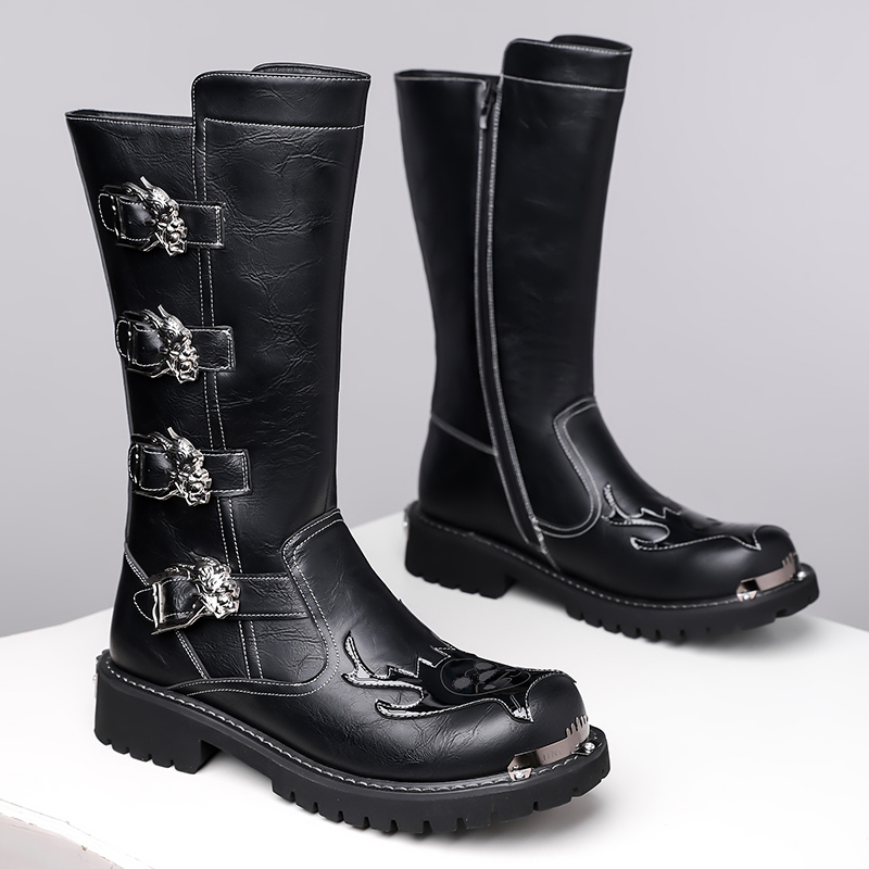 Sepatu Bot Panjang Kulit Desai - Outdoor Lighting Black ulasan dan harga