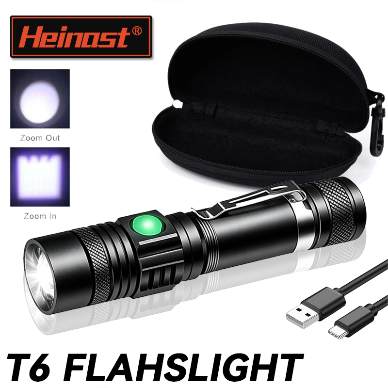 Senter LED T6 Isi Ulang, Sente - Outdoor Lighting Black ulasan dan harga