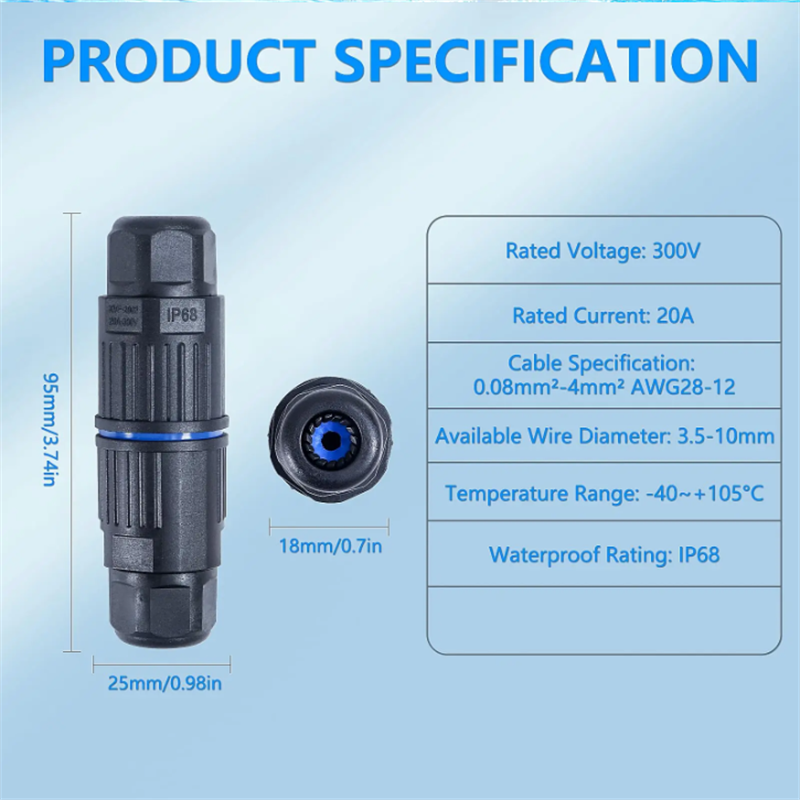 Konektor Tahan Air IP68 Sambun - Outdoor Lighting Connectors ulasan dan harga
