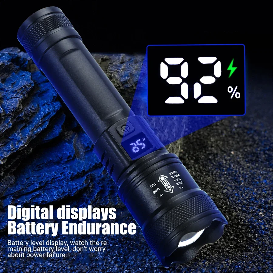 Lampu senter LED kuat 9900LM,  - Outdoor Lighting Poles ulasan dan harga