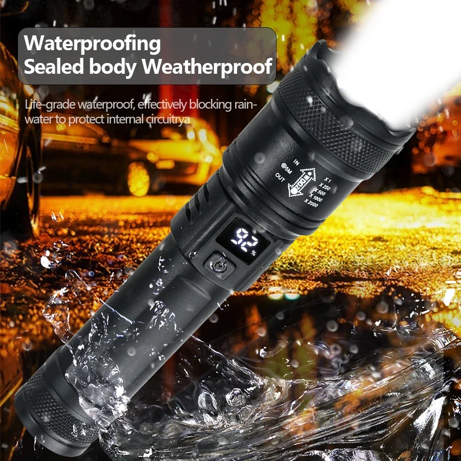 Lampu senter LED kuat 9900LM,  - Outdoor Lighting Poles ulasan dan harga