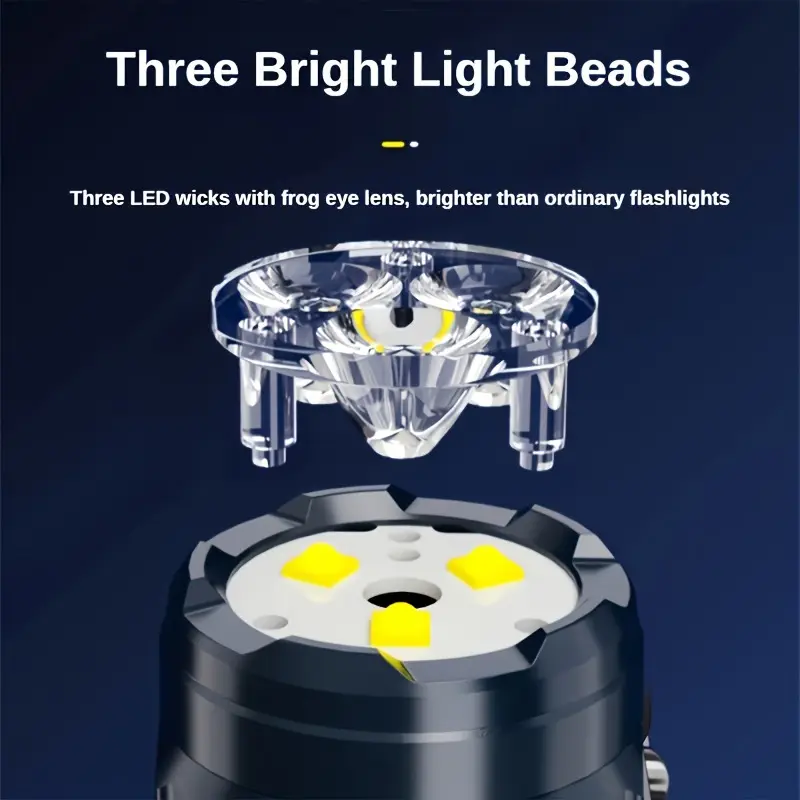 Senter Mini 3LED dengan Klip P - Outdoor Lighting Black ulasan dan harga