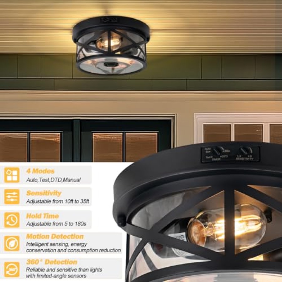 Lampu Langit-langit Luar Ruang - Outdoor Lighting Black ulasan dan harga