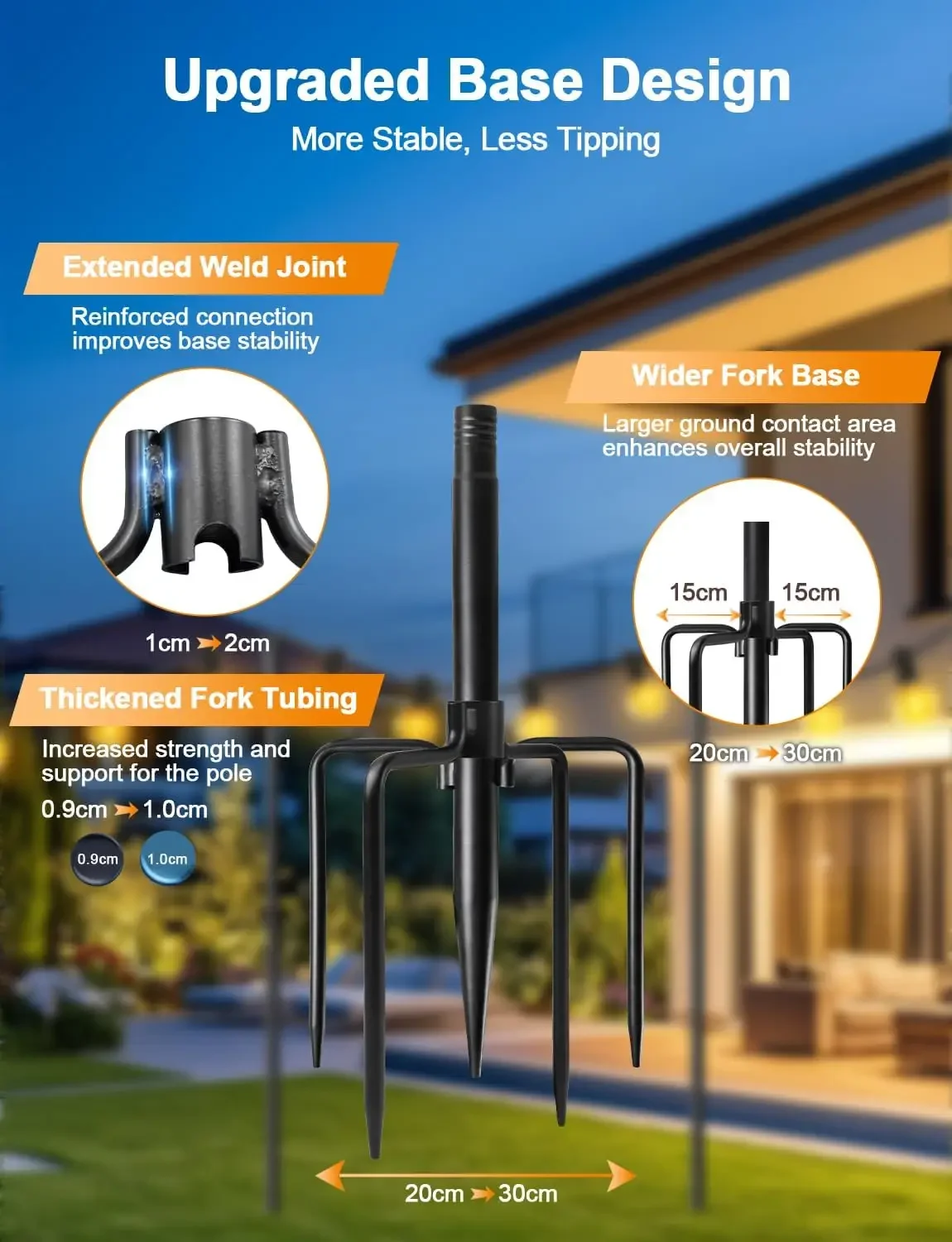 4 Paket Tiang Lampu Tali untuk - Outdoor Lighting Poles ulasan dan harga