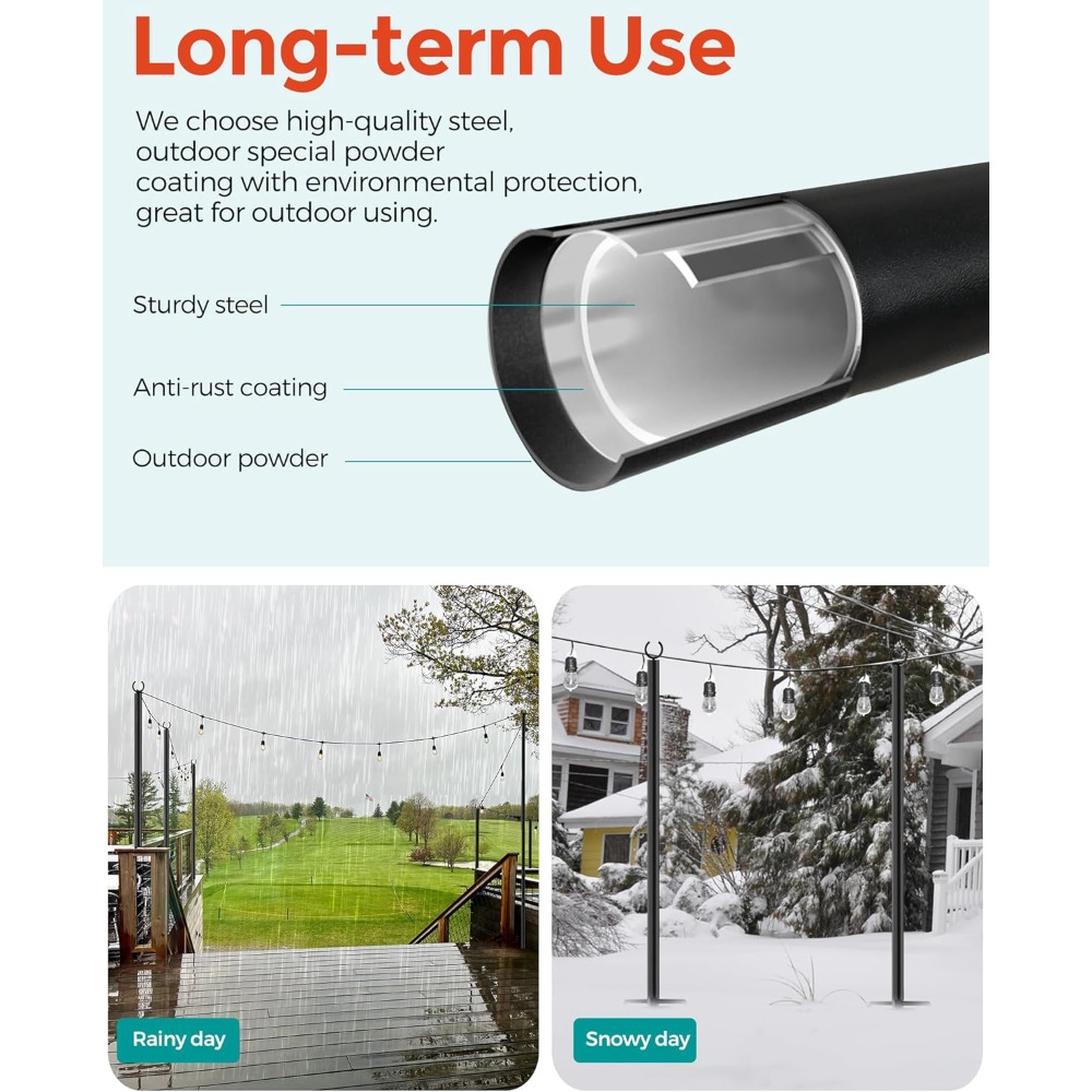 Tiang Lampu String Land·voi 4  - Outdoor Lighting Poles ulasan dan harga